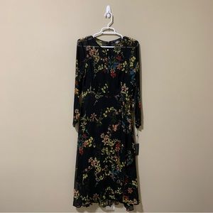 Tommy Hilfiger Zelda Floral-Print Chiffon Midi Dress-Size 10 NWT